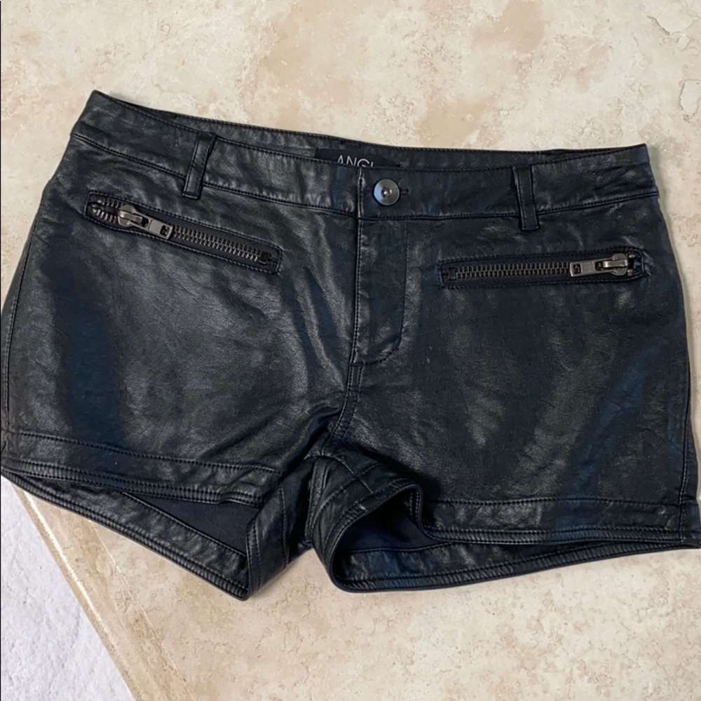ANGL Faux Leather Shorts